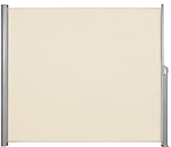 home&Trends Alu-Seitenmarkise 180 x 300 cm - Beige ausziehbar, Aluminium, Sichtschutz Markisen 280 g/㎡ Polyester, Windschutz & Sonnenschutz für Balkon, Garten, Terrasse