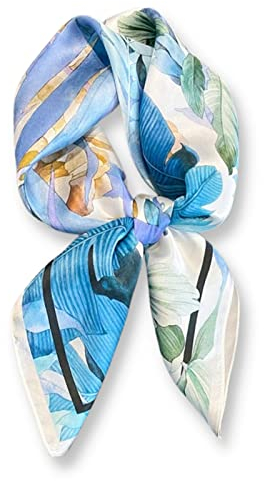 PoeticEHome Seidenschal aus 100% reiner Maulbeerseide – 68x68 cm Halstuch für Damen | Quadratisches Tuch mit Geschenkbox​