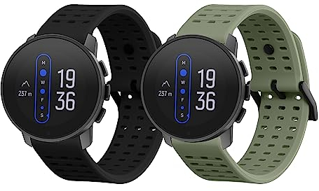kwmobile 2X Sportarmband kompatibel mit Suunto 9 Peak Pro/ 9 Peak / 5 Peak/Vertical Armband - Fitnesstracker Band Set aus TPU Silikon