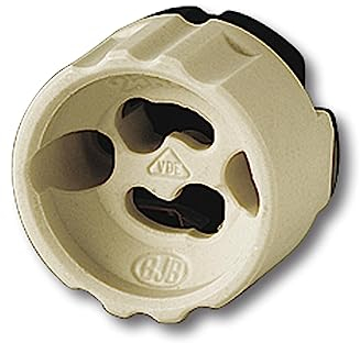 GU10 Fassung Keramik 230V Lampenfassung Ø 28mm Steckanschluss rückseitig 25.829.3000.00