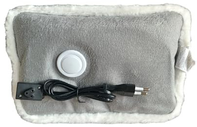 Bolsa de agua caliente eléctrica Calentador de manos Calentador de cama eléctrico portátil Boule Calefacción Calentador de agua de felpa Potencia suave 600 W contra el frío Tejido (13)