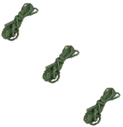 MAGICLULU 3 STK Rattan Weihnachtsbaumgirlande Tannennadel Girlande Weihnachtsgrüne Girlande Urlaub Haustür Girlande Grüne Lametta-Girlande Grüne Reben Beflockte Girlande Künstlich Kiefer PVC