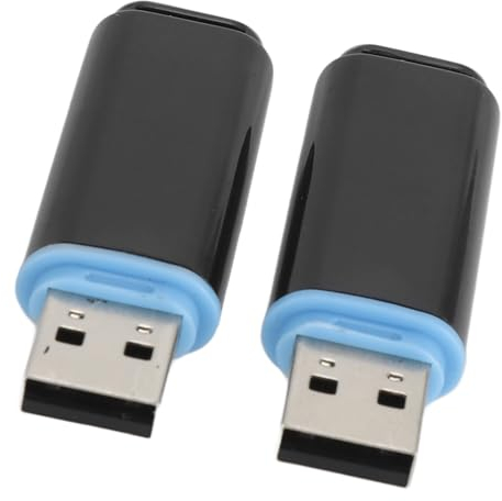SteamVR USB-Dongle-Empfänger für Valve Index Controller, VR USB-Dongle-Empfänger für HTC Vive Tracker Aktivitätsempfang, Plug-and-Play, mit USB-Verlängerungskabel, 2 Stück (Blue)