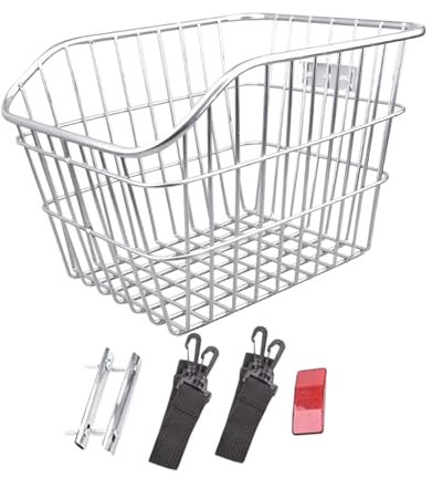 Rear Bike Basket Cargo Rack Bike Wire Basket Basket for Hiking Luggage