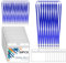 Diealles Shine Lot de 50 Porte Badge Tour de Cou, Porte Carte Transparent, Badge Plastique avec Lanière, Waterproof Porte Carte Cou pour Entreprise Exposition Groupe, Bleu
