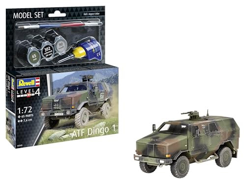Revell Modellbausatz ATF Dingo 1 | gepanzertes Transportfahrzeug | Maßstabsgetreu mit detaillierten Komponenten | Zubehör inkl. Kleber und Pinsel