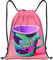 HJLUUFT 90er-Jahre-Cup-Design mit Kordelzug auf der Rückseite – praktischer, wasserdichter und verstellbarer Rucksack und Cinch-Tasche, Schwarz, Small