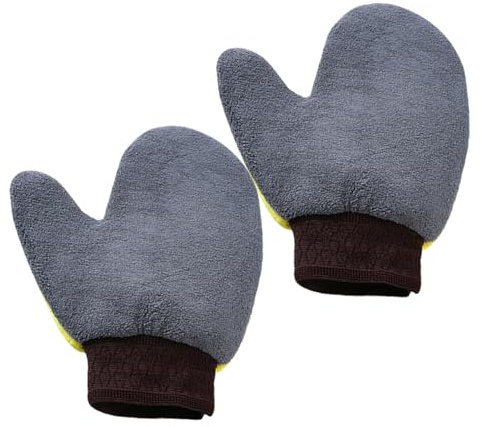 HAWILLOSCH 2stücke Waschhandschuh Für Auto Abstauben Mitt Fahrzeug Waschen Mitt Autoreinigung Werkzeug Kratzerfrei Große Handschuhe Zum Autowaschen