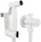 Tecmolog Grifo de Bidet Blanco Ducha WC Higienico Completo Acero Inoxidable con Manguera y Soporte para Baño, WS024WF2
