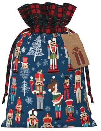 Nussknacker für Damen, Ballett, Weihnachten, Tanz, farbblockiert, Jute, Geschenktasche, Weihnachtsgeschenktüte, Jute-Geschenktüte