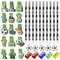 QMLING 15 Stück Fußball Magnetische Lesezeichen Kinder, Fussball Mitgebsel Jungen mit Radiergummi, Fussball Bleistifte mit Bleistiftspitzer, Magnet Lesezeichen für Buchliebhaber Fußballfans