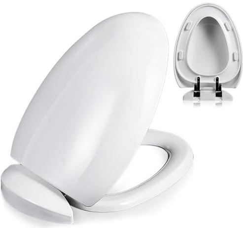 Toilettensitz Der Sich Nicht Löst, Toilettendeckel Mit Absenkautomatik, Klobrille Klositz Rund, Ei-Design, WC Deckel, Toilet Seat, Wc Sitz, Leicht Zu Reinigen