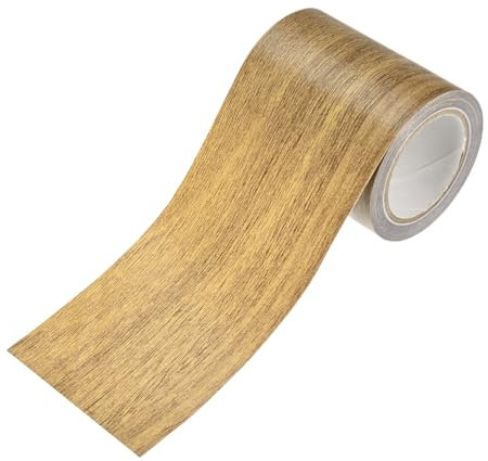 M METERXITY Klebeband Holzoptik, 57mm x 45.7m Zierleisten Selbstklebend, Kantenumleimer Möbelkantenband, Wasserdichtes Fußboden Reparaturband für Möbel, Tische, Tür (Braune Eiche)