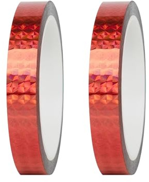 Qrity 2 Rollen Craft Dekorative Klebeband, 15 mm x 50 m Abdeckband, für DIY Kunst Handwerk Verpackung Dekoration, Rot