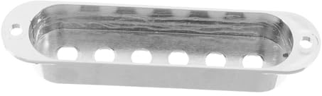 Single Coil Pickup Abdeckung Offene aus Metall in Silber für E-gitarre | Schutzschild, Einfache Montage und Austausch, Zubehör für Instrumente, Passend für Einzelne Tonabnehmer
