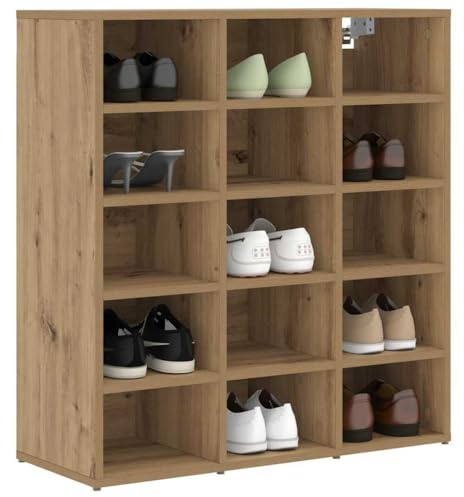 vidaXL Shoe Cabinet 77.5 x 30 x 83.5 cm Engineered Wood Artisan Oak