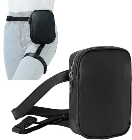 Beintasche Motorrad für Herren Damen Schwarz wasserdichte Motorrad Beintasche Vielseitig Oberschenkeltasche mit Verstellbaren für Wandern Camping Klettern Reiten Radfahren