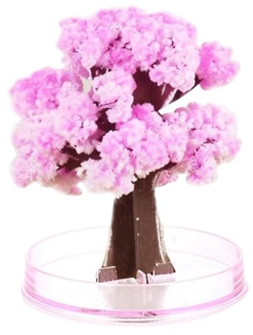 Crystal Growing Kit, Mini Magic Flower Tree Crystal Growing Cherry Blossom Paper Trees Toys Desk Decor for Kids on Birthday, Christmas Style 2|Folding Christmas Tree