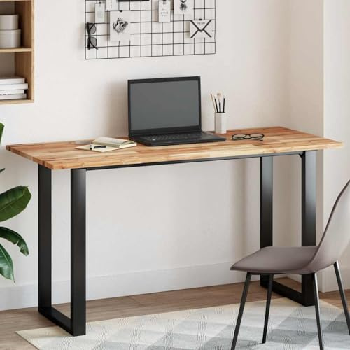 HETFTJN Tischplatte 120x60x2 cm Massivholz Akazie Rechteckig Naturöl-Finish Moderne Holzplatte Robust & Langlebig für Esstisch Schreibtisch Küche Balkon & Garten