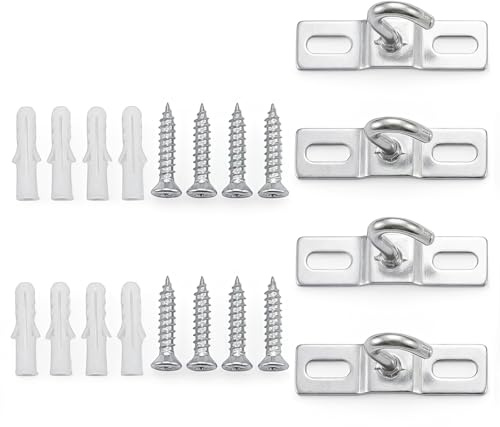 DAQUN 4 Pcs Ceiling Hook for Pendant Light, 70mm Base Fixture, Metal Holder, Fan Mounting Plate, for Kitchen Living Room