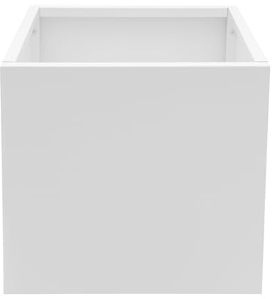 KKVUIIFF Fioriera, grande fioriera da giardino, quadrata, per interni ed anche, 60 x 60 x 60 cm (bianco)