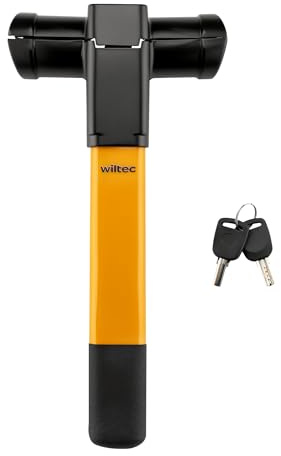 Wiltec Lenkradkralle inkl. 2 Schlüssel 360 x 180 x 95 mm aus Kupfer, Lenkradsperre als Lenkradschloss und Diebstahlsicherung fürs Auto