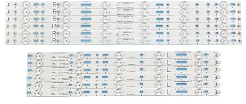 SLJLAORY Tira Luminosa Tv Kit 12 Tiras LED Retroiluminación Para 50PFK4509 50PFH5300 TPT500J1-LE8 500TT56 500TT55 V0 50pfk6510 500TT41 500TT42 V4