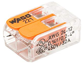 WAGO - Blister de 15 bornes de connexion automatique S221 2 entrées WAGO