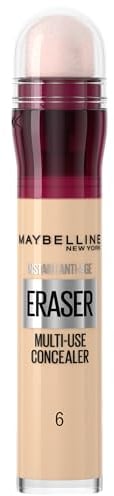 Maybelline New York Eraser Eye, Colour Correcting Concealer, Neutralizes Blue Hues & Hyperpigmentation, Natural Soft-Focus Finish, Dermatologist Tested & Suitable for Sensitive Skin, (06, Neutraliser)