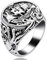 Uloveido Anello di Gioielli Punk Incrociato Largo in Acciaio Inossidabile per Uomo Anello da Cocktail per Barca a Vela per Anniversario Regalo di Compleanno (Taglia 28)