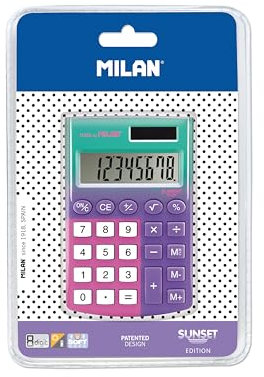Blíster calculadora 8 dígitos pocket Sunset lila - rosa