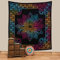 Kunst und Magie Tagesdecke Wandbehang Stern Deko Star Tuch Mandala Bunt ca. 200 x 230cm