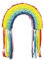 Pinata * REGENBOGEN * wird mit Süßigkeiten oder Spielen gefüllt ca. 37 x 26 x 5cm | Topfschlagen aus Amerika | Rainbow Piñata Mexiko Kinder Geburtstag Kindergeburtstag Spiele