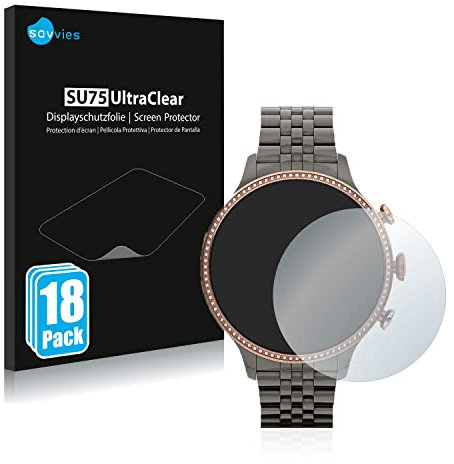 savvies Protection Ecran pour Fossil Gen 6 (42mm) (18 Pièces) - Film Protection Ultra Clair