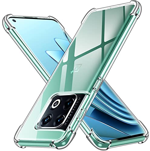 ivoler Coque pour OnePlus 10 Pro 5G, Ultra Transparent Étui de Protection en Silicone Antichoc avec Coins Renforcés, Clair Mince Souple TPU Bumper Housse