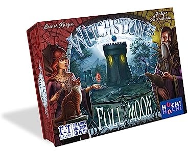 HUCH!, Witchstone Full Moon, Erweiterung zum Strategiespiel für noch mehr magische Spannung, witchstone erweiterung, strategiespiel erweiterung, Für 2-4 Spieler ab 12 Jahren