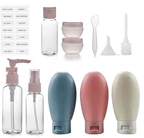 Travel Bottles for Toiletries, Bottle Set,Refillable Empty Bottles for Toiletries Cosmetic, Mini Travel Squeeze Set