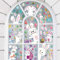 fanquare Frohe Ostern Fensteraufkleber Kaninchen Ostereier Küken Wandaufkleber Wandtattoo Kunst Deko für Kinderzimmer Party