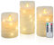 CCLIFE velas elettriche e LED in vera cera con telecomando, funzione timer, paraffina, funzionamento a batteria,Bianco 3 pezzi