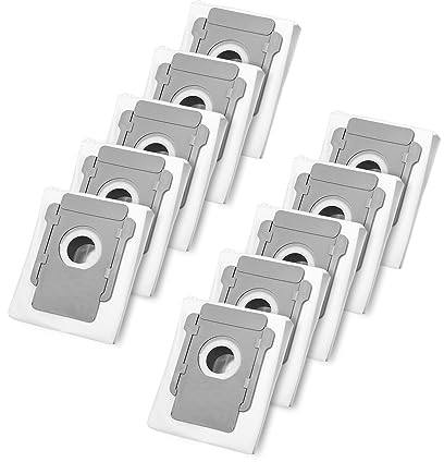 SOBEAU 10 Sacs d'aspirateur pour iRobot Roomba i7/i7+/i3/i3+/i4/i4+/i6/i6+/i8/i8+/S9/S9+/j7/j7+/E5/E6/E7, Accessoires Sac Poussière de rechange pour Roomba Automatique Modèles Clean Base
