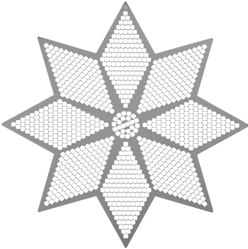Ideen mit Herz Diamond-Painting-Lineal | Stern 3 | Schablone für runde Steine | Legefläche: 15,9 cm x 15,9 cm