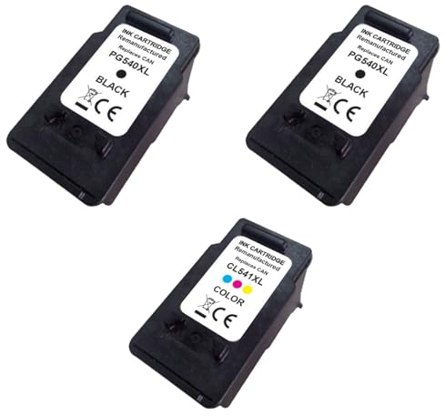 HAUPTSTADT TONER 540XL 541XL Patronen Kompatibel für Canon Druckerpatronen 2X 540 1x 541 XL Multipack PG-540 CL-541 für Canon Pixma TS5150 TS5151 MG3650S MG3650 MG3150 MG3250 MG3550 MG3600 MX475