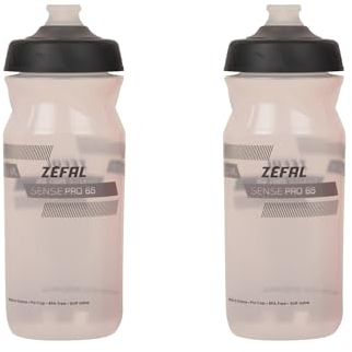 ZEFAL Pack Sense Pro 65 - Doppelpack Fahrradflaschen - Premium wasserdichte Fahrradflasche - Transparent-Grau - 2 x 650 ml