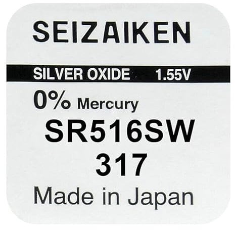 Generic 2 x Seiko Watch Battery 317 SR516SW Seiko Watch Battery Button Battery Made in Japan