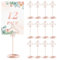 CHGCRAFT 12PCS Table Number Holders Airplane Shape Place Card Holders Metal Name Card Holders Table Number Stands Table Photo Picture Holders for Party Weddings Resturants, Rose Gold