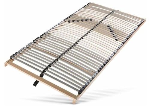Sleepneo Lattenrost 80x200, 42 Latten, Ergonomischer 7-Zonen-Lattenrost 80 x 200 cm aus Buchenholz, Selbstmontage, hohe Traglast bis 150Kg
