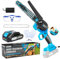 DODOWIN Cordless Mini Chainsaw 8 inch, with 1×2.0Ah Batteries & Charger, Light Weight Battery Chainsaw Electric for Wood Cutting, Birthday Gifts for Men Dad, Present for Him Husband Grandad
