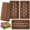 Hejo 4 Piezas Moldes de Chocolate Oscuro, Molde Turron Silicona Grueso, Molde para Chocolate Silicona No Pegajosos, Molde Barra de Caramelo Grandes para Chocolate, Jalea Dulce, Hielo (Marrón)