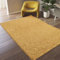 Steffensmeier Hochflor Teppich Valencia | Shaggy Langflor Teppich Wohnzimmer, Schlafzimmer, Gold, Größe: 120x170 cm