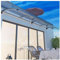 Outdoor Waschbecken Design gebogener Regenschutz mit Wandhalterung aus Karbonstahl, 80x120cm, Terrassenüberdachung für Regenwasser, Selbstreinigung und UV-Schutz